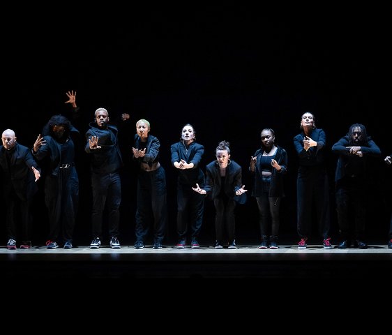Dancers performing The Center Will Not Hold
